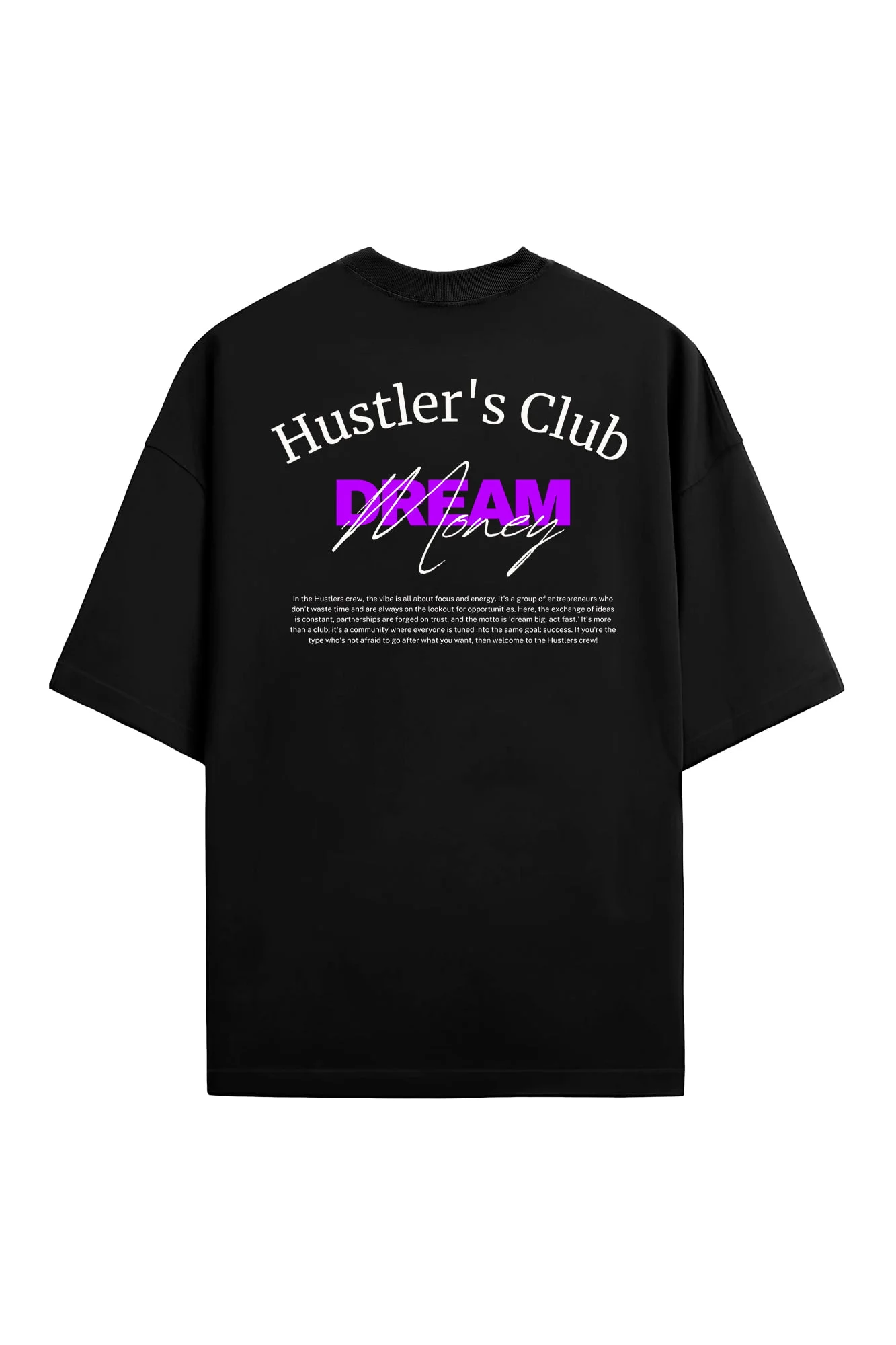 Camiseta Oversized Hustlers Club Plus Size Masculina até G6 | Keep